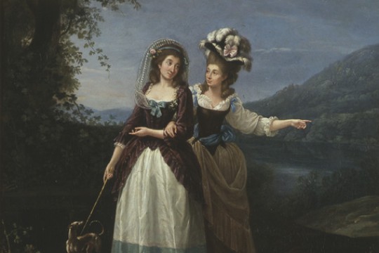 Aleksandra and Izabela Potocki Taking a Stroll near Lake Albano