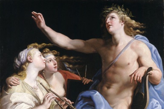 Apollo i dwie muzy_ Pompeo Girolamo Batoni