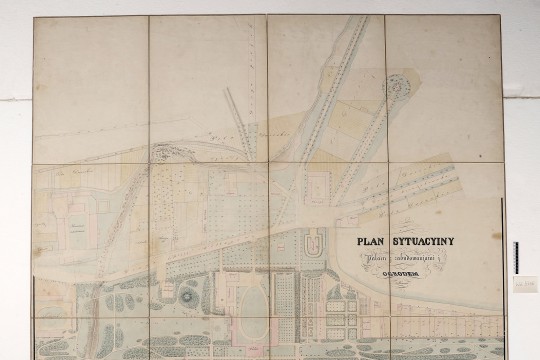 K. Schnage, Plan sytuacyjny pałacu z zabudowaniami i ogrodem w Wilanowie, 1845-1848, Wł.: Muzeum Pałacu Króla Jana III w Wilanowie