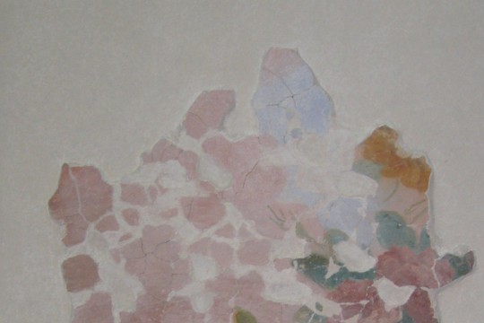 Transfer fragmentu barokowej dekoracji malarskiej z fryzu Wielkiej Sieni, zdjęcie po konserwacji, 2013, fot. M. Chmielewski.jpg