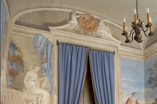 Gabinet Al Fresco w pałacu wilanowskim - jedno ze skanowanych pomieszczeń, fot. Agnieszka Indyk, Muzeum Pałacu Króla Jana III w Wilanowie.jpg