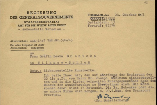 Akcja zabezpieczania przez Niemców zbiorów wilanowskich lata 1939-1944_DA.86 Wil-k12.jpg