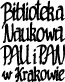 Logo Biblioteka Naukowa PAU i PAN w Krakowie