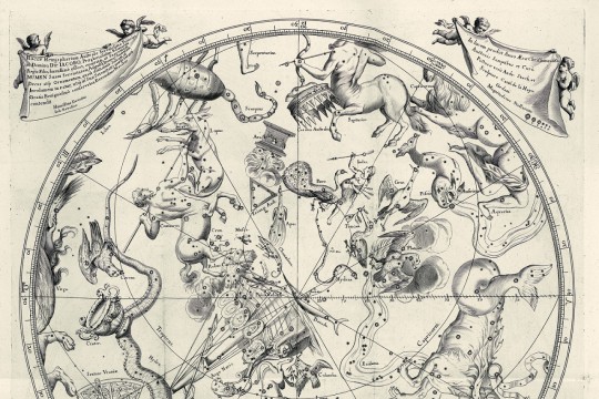 1.	Jan Heweliusz, Prodromus astronomiae; Firmamentum Sobiescianum, mapa nieba, półkula południowa, Gdańsk 1690, fot. Digital Center PAN Biblioteka Gdańska