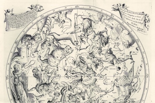 2.	Jan Heweliusz, Prodromus astronomiae; Firmamentum Sobiescianum, mapa nieba, półkula północna, Gdańsk 1690, fot. Digital Center PAN Biblioteka Gdańska