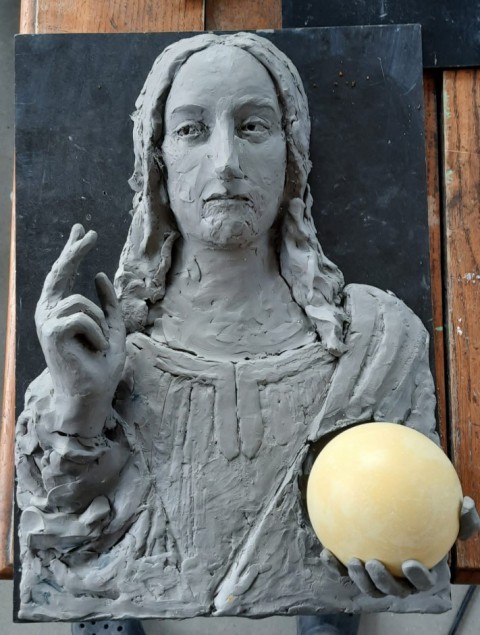 PFRON, modele dotykowe, Szkice w plastelinie z pierwszych konsultacji_Salvator Mundi, fot. PROPSY.jpg