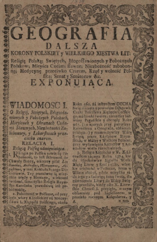 Kalendarz polski y ruski na rok Panski 1759..., Biblioteka Narodowa
